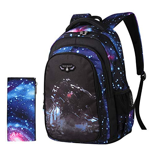 Fanci Galaxy Prints Waterproof Primary School Backpack for Boys Elementary Bookbag Rucksack