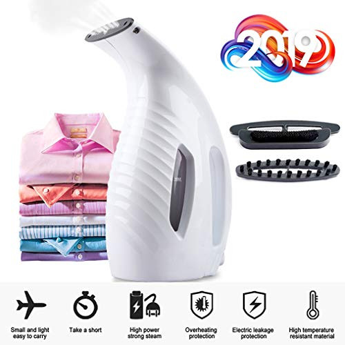 MeiLiMiYu Travel Garment Steamer,Handheld Garment Steamer for Clothes Powerful Fabric Steamer 7-in-1 Wrinkle Remover Compact Clothes Steamer for Home/Travel/Car/Bathroom 180ML (White)