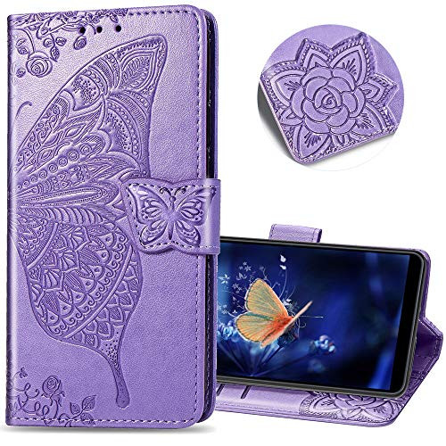 Huawei P30 Lite Wallet case, COTDINFORCA Embossed Butterfly Pattern flip Card Set Cash Leather case, Advanced PU Body case for Huawei P30 Lite/Nova 4E. SD Flower Butterfly - Light Purple Huawei P30 Lite Wallet case, COTDINFORCA Embossed Butterfly Pattern flip Card Set Cash Leather case, Advanced PU Body case for Huawei P30 Lite/Nova 4E. SD Flower Butterfly - Light Purple