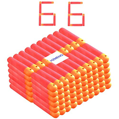 Mega Darts Refill Pack Red Premium Refill Bullets Compatible for Nerf N-Strike Mega Series Blasters 66 Pcs 9.5cm