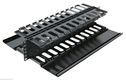 Raising Electronics 2U Horizontal Double Sided Finger Duct Cable Manager 19" Rack Mount