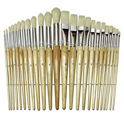 Creativity Street Beginner Paint Brushes, Preschool Brush Set, 6" to 8" Long, 24 Per Pack, 2 Packs