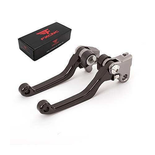 FXCNC Racing CNC Aluminum Dirt Bike Pivot Brake Clutch Lever Set for Honda CRF 150F 150 230F 230 CRF150F CRF230F 2003-2018, CRF250F 2019 Black