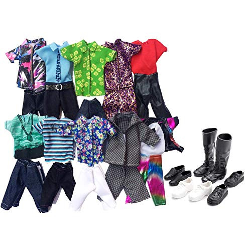 Doll Clothes, Doll Clothes and Accessories, Outfits for Men Dolls, 10 Sets Casual Doll Clothes Jacket Pants Outfits + 4 Pair Shoes Men Boy Ken Dolls Kids Gifts Random Style Doll Clothes, Doll Clothes and Accessories, Outfits for Men Dolls, 10 Sets Casual Doll Clothes Jacket Pants Outfits + 4 Pair Shoes Men Boy Ken Dolls Kids Gifts Random Style