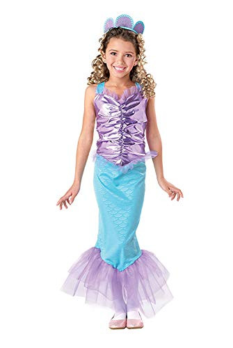 Seasons Direct Halloween Girls Mermaid Costume (US 8-10) Purple