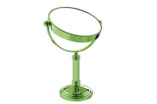 Modern Mirror (9K007C3) 6.75 inch Tabletop Two-sided Swivel Vanity Mirror With 5X magnification, Green