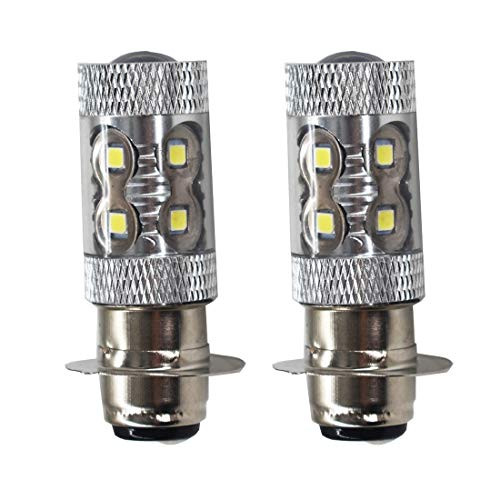WFLNHB 2 Pcs H6 6000K White LED Headlights Fit for Yamaha Raptor 125 250 660R 700R YFM660R