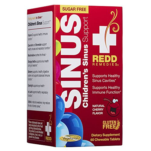 Redd Remedies - Children's Sinus Support, Natural Bronchial Support for Mucus Relief, 60 Chewable Tablets