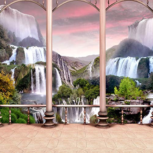 Baocicco 10x10ft Wedding Arch Photo Backdrop Luxurious Balcony Arch Decorations Pillars Natural Landscape Waterfall Background Wedding Honeymoon Travel Vocation Portrait Studio Props Baocicco 10x10ft Wedding Arch Photo Backdrop Luxurious Balcony Arch Decorations Pillars Natural Landscape Waterfall Background Wedding Honeymoon Travel Vocation Portrait Studio Props