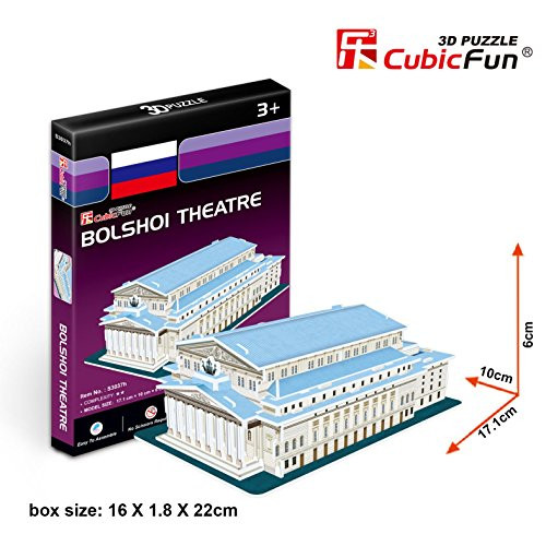3D Puzzle of the The Spasskaya Tower CubicFun S3035h 27 Pieces "S" series