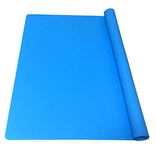 EPHome Extra Large Multipurpose Silicone Nonstick Clay Mat, Heat Resistant Nonskid Counter Mat, Dab Mat, 23.6''15.76'' (Blue)