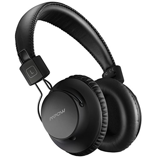 Mpow Bluetooth Headphones Over Ear, H1 Lightweight Comfortable Wireless Headphones, Wired and Wireless Mode, Hi-Fi Stereo Bluetooth Headset w/Built-in Mic for PC/Cell Phones (Black)