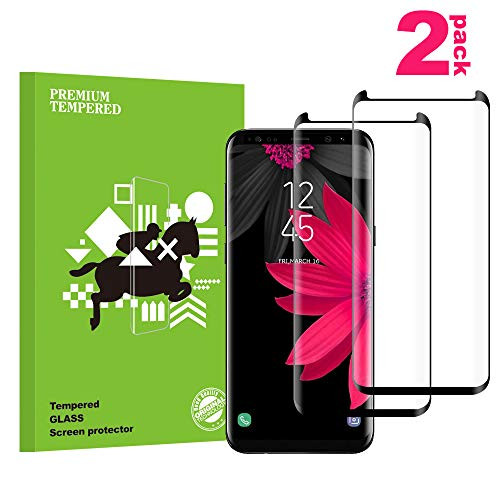 [2-Pack] Galaxy S9 Screen Proetctor, Premiun 3D Tempered Glass [Case Friendly] [Ultra Clear] [Bubble-Free] [9H Hardness] [Scratch Terminator] Screen Protector for Samsung Galaxy S9