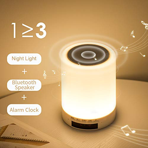 Night Light Bluetooth Speaker, Portable Wireless Speaker with Bluetooth, Touch Control, Color LED Speaker, Bedside Table Lamp, Speakerphone/TF Card/AUX-in Supported Night Light Bluetooth Speaker, Portable Wireless Speaker with Bluetooth, Touch Control, Color LED Speaker, Bedside Table Lamp, Speakerphone/TF Card/AUX-in Supported