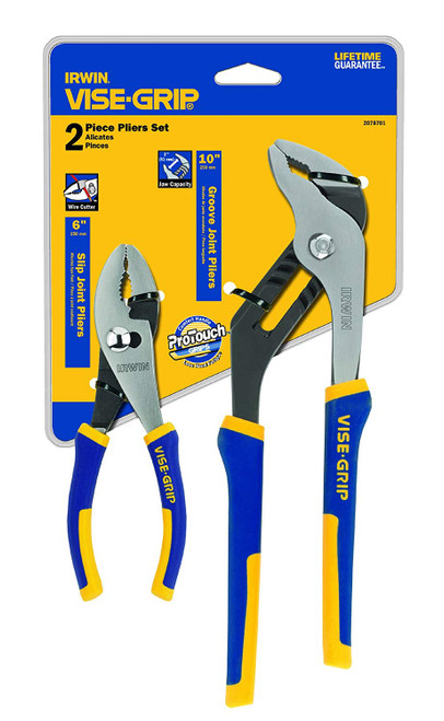 IRWIN Tools VISE-GRIP Pliers Set, 6-Inch Slip Joint and 10-Inch Groove Joint (2078701)