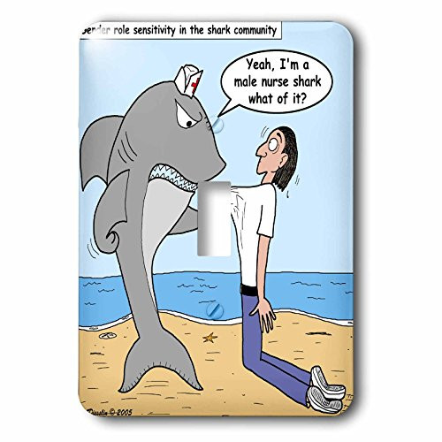 3dRose lsp_2774_1 Male Nurse Shark Single Toggle Switch