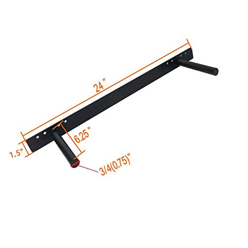 24" Solid Steel Heavy Duty Floating Shelf Bracket -Hidden Shelf Bracket Pair with 150 LB Weight Capacity - Invisible Design Supports Shelves of Any Length - Heavy Duty 3/4 Inch Solid Steel Rods