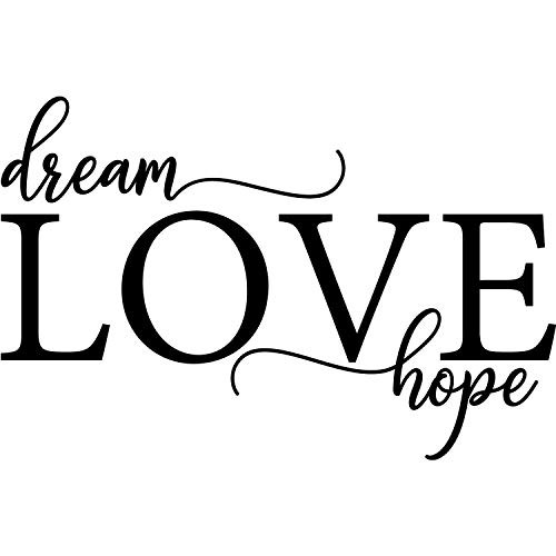 My Vinyl Story - Dream Love Hope - Wall Decals for Bedroom Family Decal Quote Religious Words and Saying Sticker Sign Family Decor Removable Vinyl for Living Room Home 21x14 Inches My Vinyl Story - Dream Love Hope - Wall Decals for Bedroom Family Decal Quote Religious Words and Saying Sticker Sign Family Decor Removable Vinyl for Living Room Home 21x14 Inches