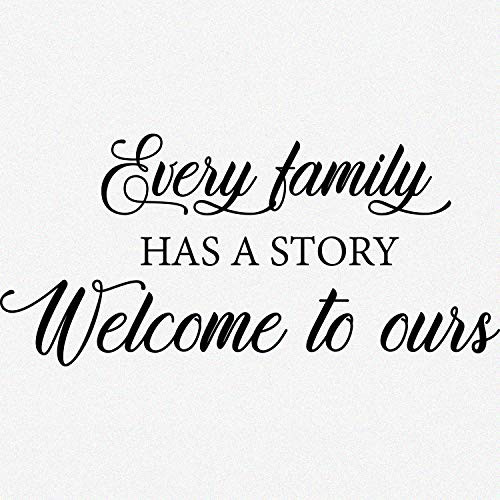 My Vinyl Story - Every Family Has a Story Welcome to Ours - Wall Decals for Bedroom Family Decal Quote Word Sayings Sticker Sign Family Decor Removable Vinyl for Living Room Home 30x14 Inches