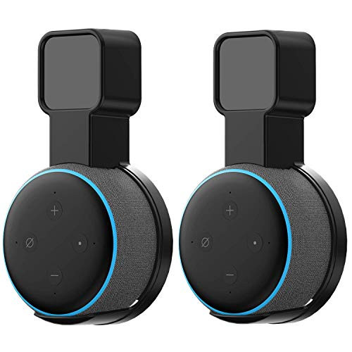 Myriann Outlet Wall Mount Hanger Holder Compatible with 3rd Generation, A Space-Saving Solution for Your Smart Home Speakers, Built-in Cable Management, Without Messy Wires or Screws (2 Pack)