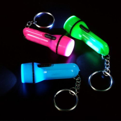 Plastic Flashlight Key Chains (1 dz)