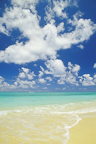 Posterazzi Hawaii Oahu Lanikai; Gentle Wave Washing Ashore On Beach Turquoise Water And Blue Sky. Poster Print (11 x 17)