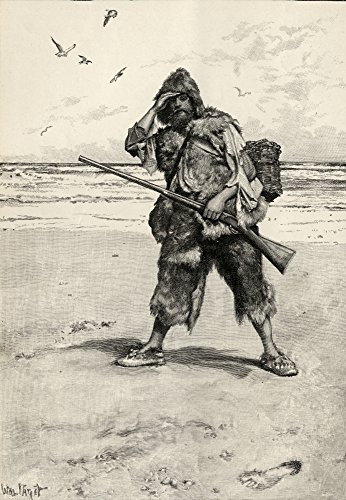 Posterazzi I Stood Like One Thunderstruck Illustration by Walter Paget from Robinson Crusoe by Daniel Defoe Published Poster Print by by by Cassell And Company 1896 (12 x 18)