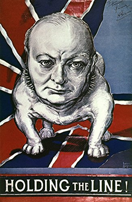 Wwii Churchill Poster 1942 NHolding The Line Winston Churchill As A Defiant British Bulldog On An American World War Ii Poster 1942 By Henri Guignon Poster Print by (18 x 24)