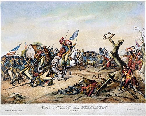 Princeton Washington Ngeneral George Washington At The Battle Of Princeton New Jersey 3 January 1777 Lithograph American 1853 Poster Print by (18 x 24) Princeton Washington Ngeneral George Washington At The Battle Of Princeton New Jersey 3 January 1777 Lithograph American 1853 Poster Print by (18 x 24)