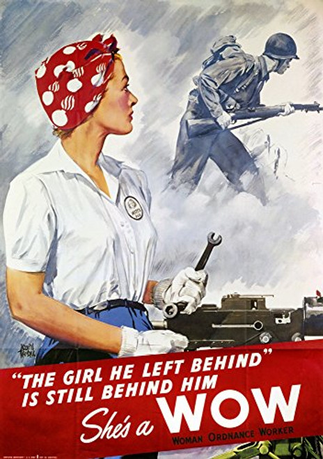 World War Ii Poster NThe Girl He Left Behind Is Still Behind Him American World War Ii Recruitment Poster For Women Ordnance Workers Poster Print by (18 x 24) World War Ii Poster NThe Girl He Left Behind Is Still Behind Him American World War Ii Recruitment Poster For Women Ordnance Workers Poster Print by (18 x 24)