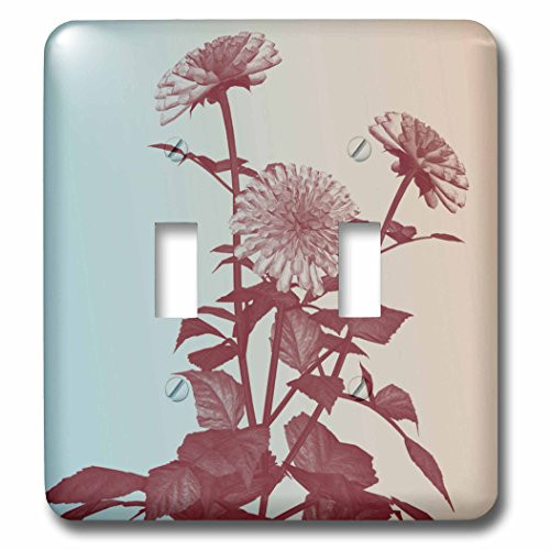 3dRose LLC lsp_123695_2 Vintage White Flowers Double Toggle Switch