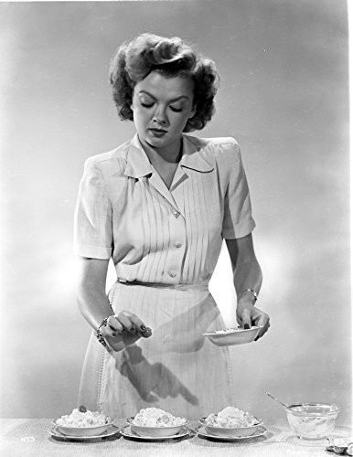 Myrna Dell Baking Cookies in Black and White Photo Print (8 x 10)