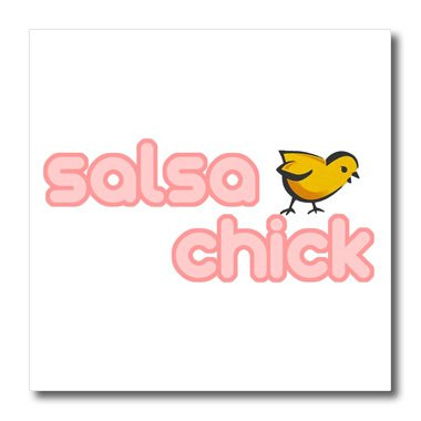 3dRose ht_16535_3 Salsa Chick-Iron on Heat Transfer for White Material, 10 by 10-Inch