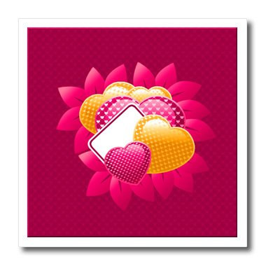 3dRose ht_99581_3 Pretty Valentines Day Designer Art-Iron on Heat Transfer for White Material, 10 by 10-Inch