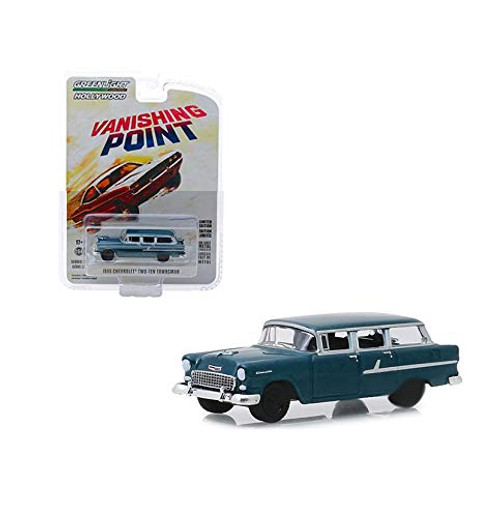 1:64 Hollywood Series 24 - Vanishing Point (1971) - 1955 Chevrolet Two-Ten Townsman JUST Married (Blue) 44840-A by Greenlight 1:64 Hollywood Series 24 - Vanishing Point (1971) - 1955 Chevrolet Two-Ten Townsman JUST Married (Blue) 44840-A by Greenlight