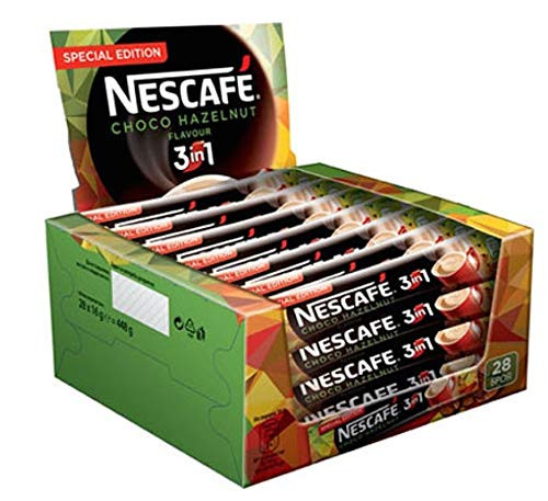 Nescafe 3 in 1 Choco Hazelnut Instant Coffee Single Packets 28x16g