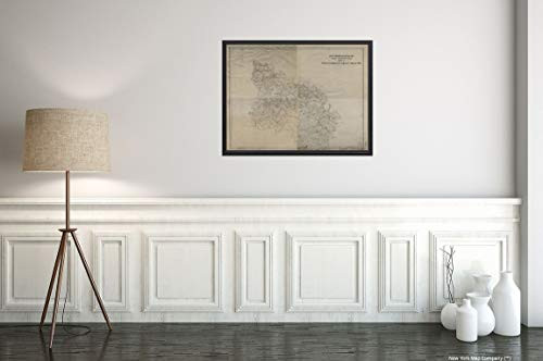 1860 Map|Title: Map of New Kent, Charles City, James City and York Counties|Subject: Cadastral Charl