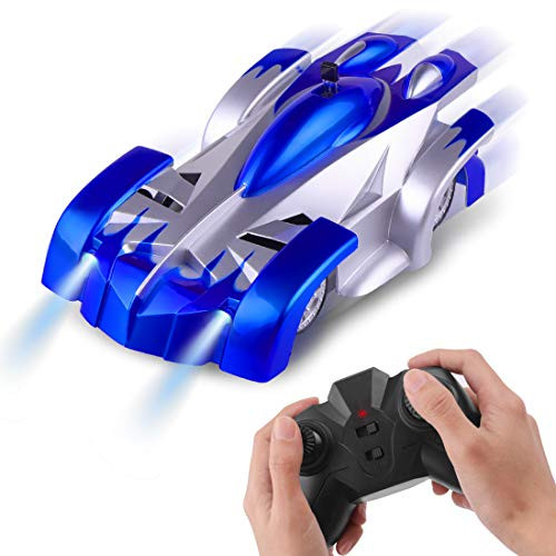Pomilan Remote Control Car - Mini Wall Climbin RC Car,Rechargeable Dual Mode 360° Rotating Stunt Racing Vehicle,Birthday Gift for Kids Boy Girl Toy Cars(Blue1)