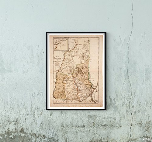 1796 Map|Title: New Hampshire|Description: Subject: Map of The State of New Hampshire Divided into c