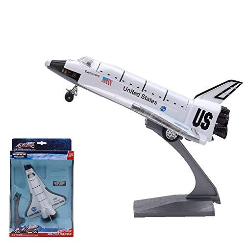 Ailejia Space Shuttle Scale Model Kit Orbiter Ship Diecast Space Shuttle Collection Light 8"