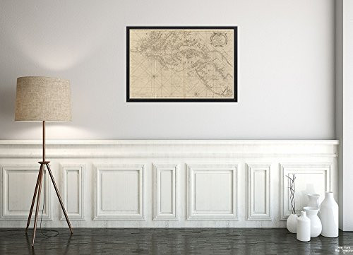 1706 Map Delaware River|Delaware Bay Virginia, Maryland, Pennsilvania, East & west New Jarsey Virg|Vintage Fine Art Reproduction|Ready to Frame