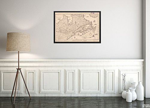 1850 Map North America|Canada|New France (Former Administrative Division) Carte de la Nouvelle-Fr|Vintage Fine Art Reproduction|Ready to Frame