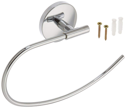 Dyconn Faucet BATR-CHR Wall Mounted Towel Ring, Chrome