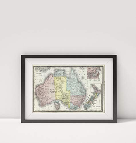 1889 Map of Australia|Australia|Title: Rand, McNally & Co.'s Australia. (with) New Zealand. (with) S