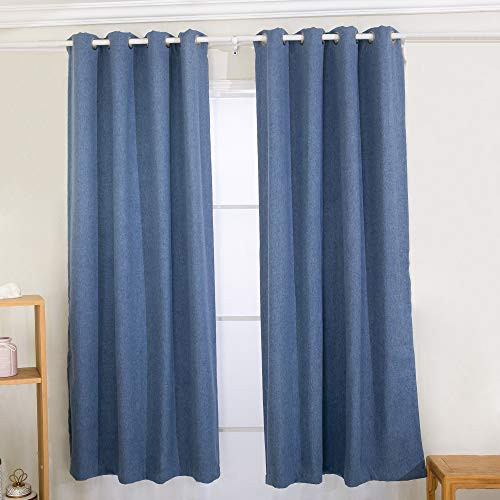 YIBU Blackout Curtains Thermal Insulated Grommets Darkening Drapes for Bedroom/Living Room (1 Panels, W100 x L84 -Inch, Blue) YIBU Blackout Curtains Thermal Insulated Grommets Darkening Drapes for Bedroom/Living Room (1 Panels, W100 x L84 -Inch, Blue)