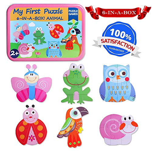 Moff Puzzles for 2-6 Year Old Baby Boys, Woode Jigsaw Puzzles Toy for 3-6 Year Old Girls Boys Toy Gift for 1-3 Year Old Toddler Gilrl Puzzles Birthday Gift Age 1-5