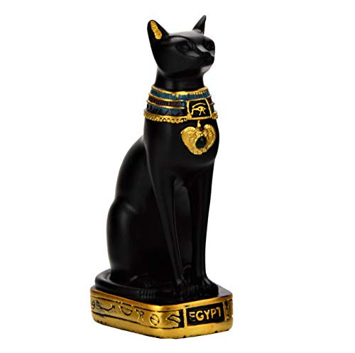 NileCart Egyptian Bastet Collectible Figurine Cat Goddess Statue - Made in Egypt (Medium 5.4 inches Tall)