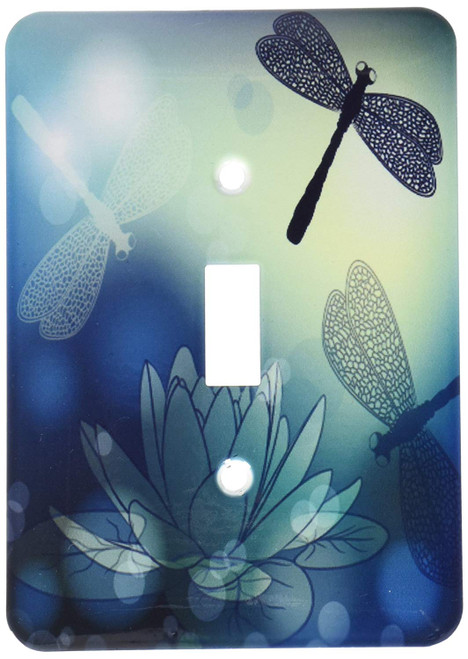 3dRose lsp_210922_1 Translucent Shimmering Blue Dragonflies & Single Toggle Switch