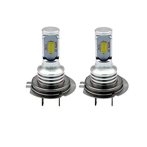 H7 LED Fog Light Bulbs, Newest Version 3570 CSP-Chips LED Fog Lamp Bulb - Bright 6000K Xenon White LED Fog Lamp (H7)