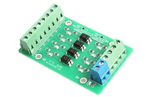 NOYITO 4-Channel Optocoupler Photoelectric Isolator Module Level Voltage Converter Module PLC Signal Converter Module PNP NPN to NPN (24V to 5V)